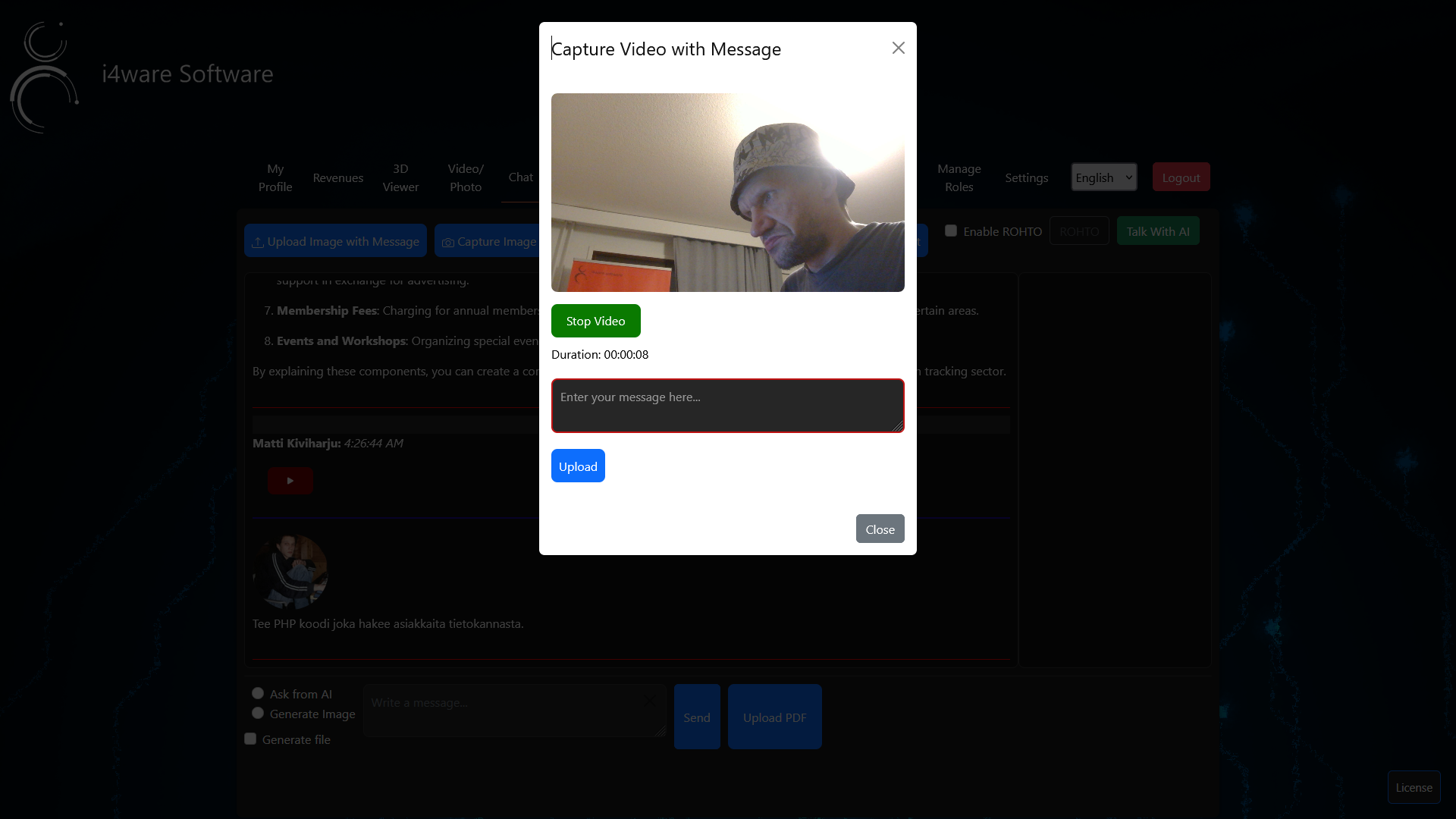 Chat Video Message
