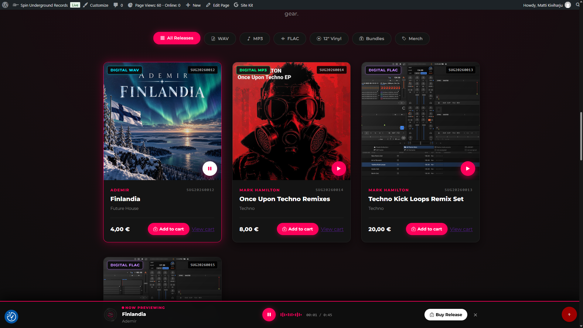 Digital Music Releases
