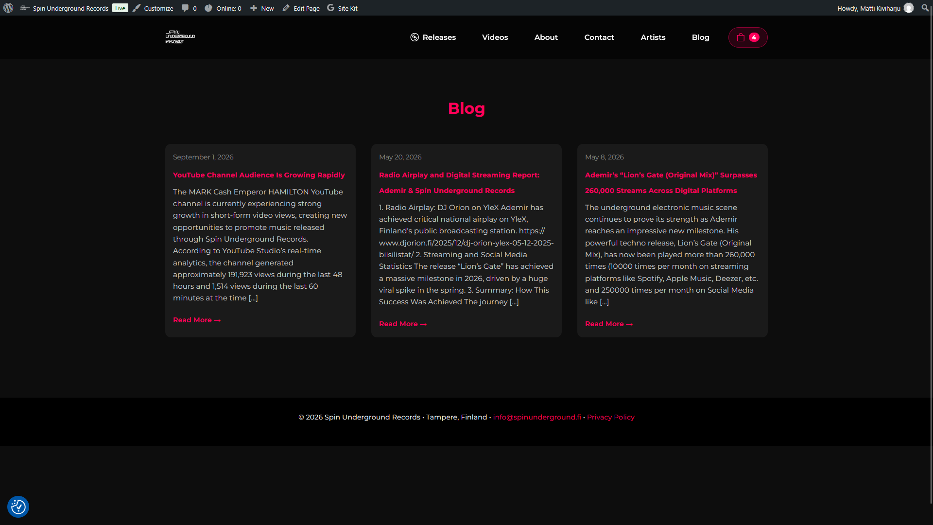 Spin Underground Records Blog