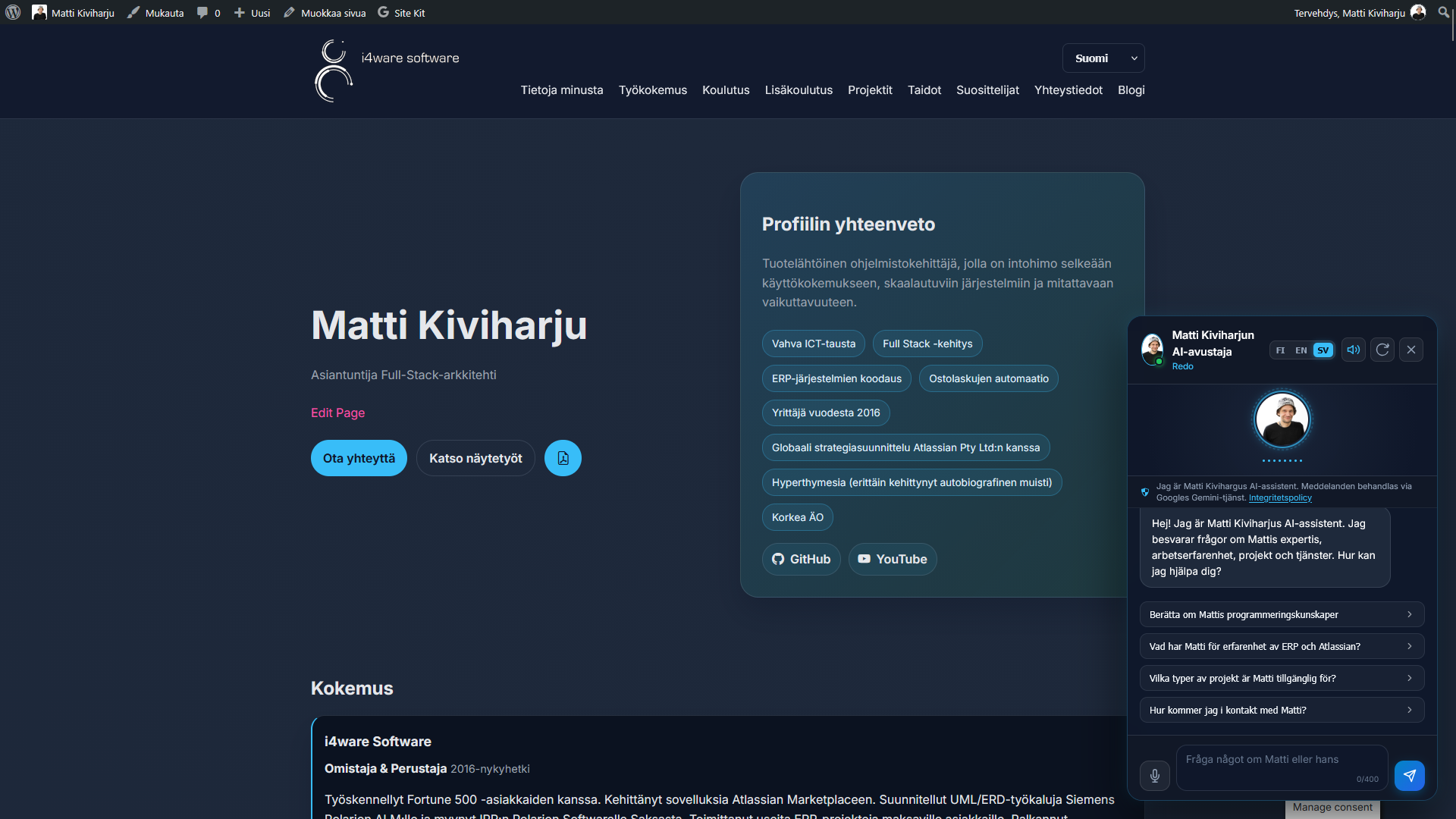 Matti Kiviharju – Profile