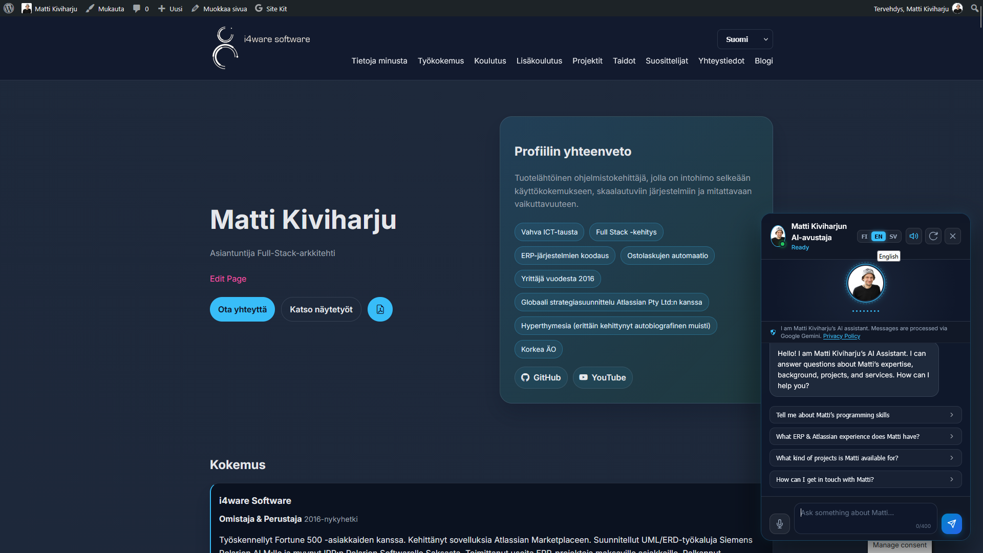 Matti Kiviharju – Profile